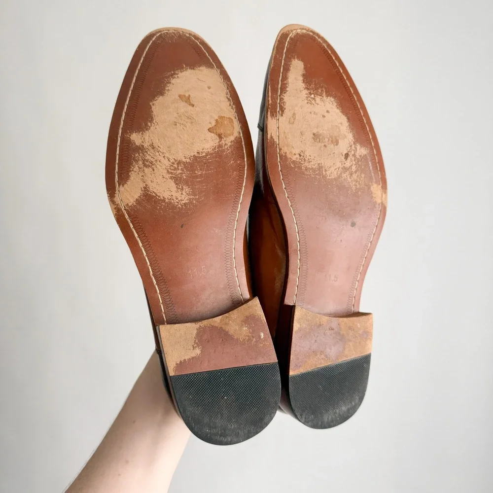 Stacy Adams‎ brown tan two tone leather oxford shoes men's size 11.5